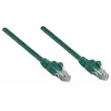 Intellinet Kabel krosowy sieciowy, kat. 6, 0,5 m, zielony, CCA, U/UTP, PVC, RJ45, pozłacane styki, bezzaczepowa wtyczka, osłona, dożywotnia gwarancja