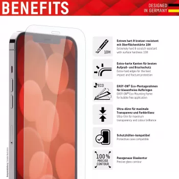 Displex Szkło Hartowane (10H) do Apple iPhone XR/11, z Eko-Ramką Montażową, folia ochronna odporna na zarysowania, kompatybilna z etui