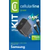 Zestaw superszybkiej ładowarki Cellularline 25 W – USB-C na USB-C – Samsung 25 W – superszybkie ładowanie PD z kablem USB-C na USB-C