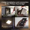 Inteligentny zewnętrzny reflektor naścienny Philips Hue biały Welcome Floodlight, LED 20,5 W, wejście 220–240 V, żarówka 24 V, czarny, 160×220×153 mm