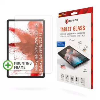 Displex Tablet Glass (9H) dla Samsung Galaxy Tab S7/S8/S9/S9 FE/S10 FE/S10 Lite, ramka montażowa Eco, nietłukąca się