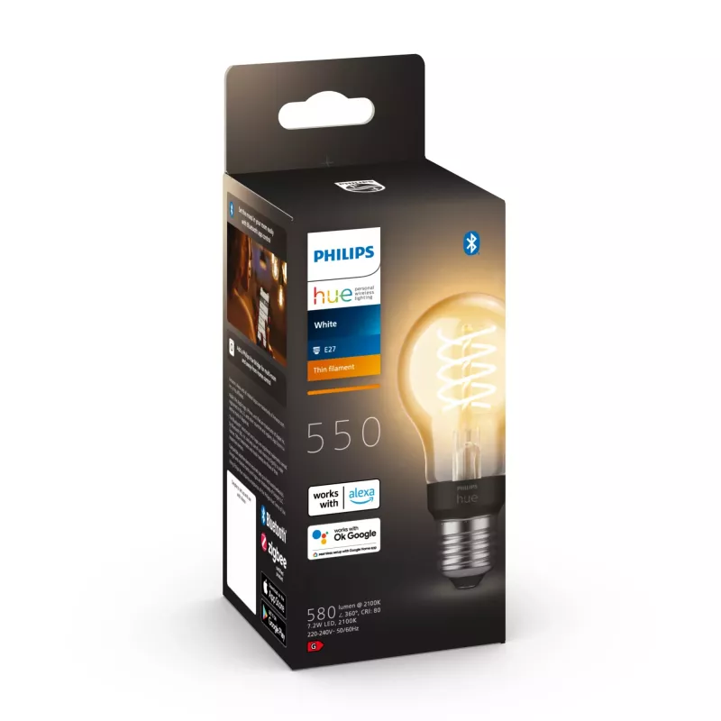 Philips Hue A60 – żarówka inteligentna E27, Smart bulb, Bluetooth/Zigbee, Biały, LED, E27, A60