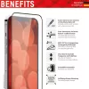 Displex Premium Szkło Ochronne (Pełna Pokrywa, 10H) do Apple iPhone 13/13 Pro/14/16e/17e, Eko Ramka Montażowa, Pełna Pokrywa