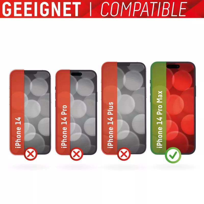 Displex Smart Glass (9H) dla Apple iPhone 14 Pro Max, naklejki montażowe, nietłukące, ultracienkie, niewidoczne