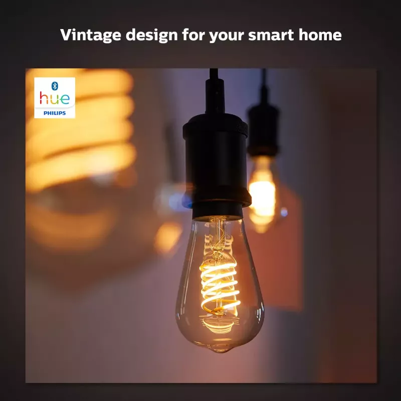 Inteligentna żarówka Philips ST64 Edison E27 Bluetooth/Zigbee, 7 W, przezroczysta, 60×135 mm