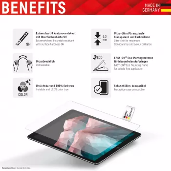 Displex Tablet Glass (9H) dla Apple iPad 10,9 cala (10. gen., 2022)/11 cali (2025), ramka montażowa Eco, nietłukące się