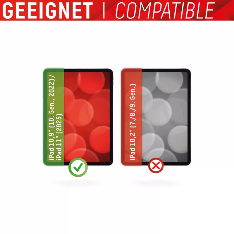 Displex Tablet Glass (9H) dla Apple iPad 10,9 cala (10. gen., 2022)/11 cali (2025), ramka montażowa Eco, nietłukące się