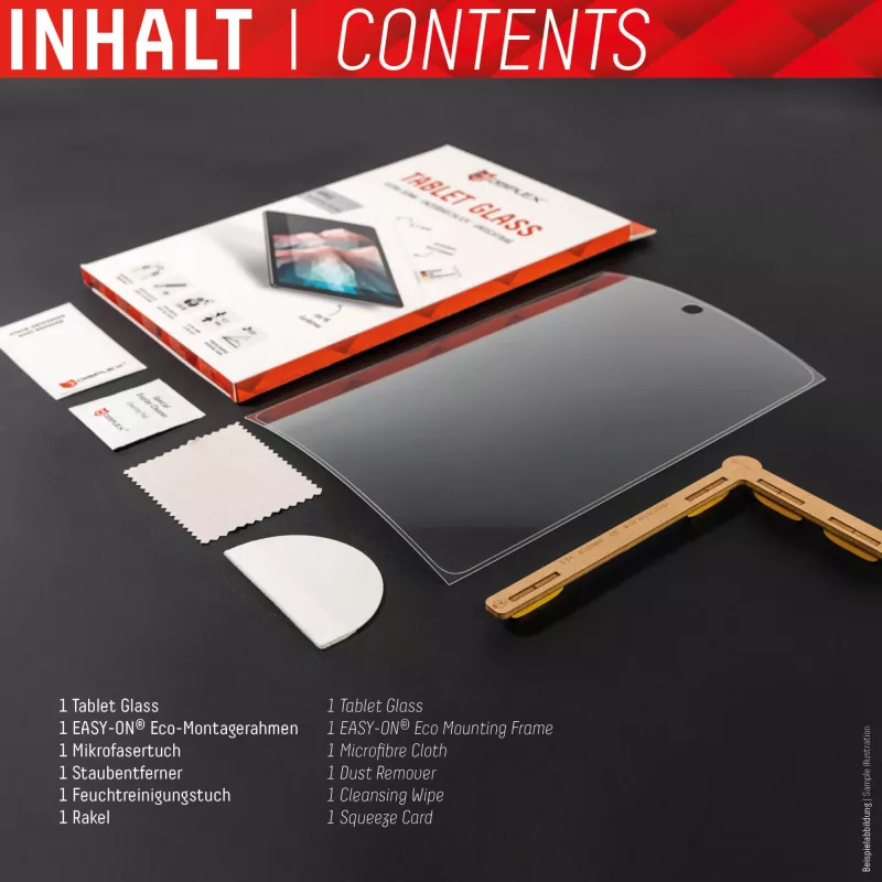 Displex Tablet Glass (9H) dla Apple iPad 10,9 cala (10. gen., 2022)/11 cali (2025), ramka montażowa Eco, nietłukące się