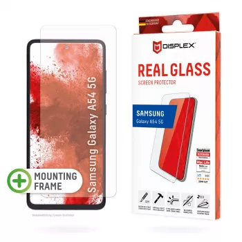 Szkło hartowane Displex (10H) do Samsung Galaxy A54 5G, ramka montażowa Eco, odporne na zarysowania
