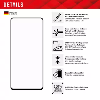 Displex Full Cover Screen Protector (10H) do Samsung Galaxy A54 5G, Eco Mounting Frame, Pełne Pokrycie