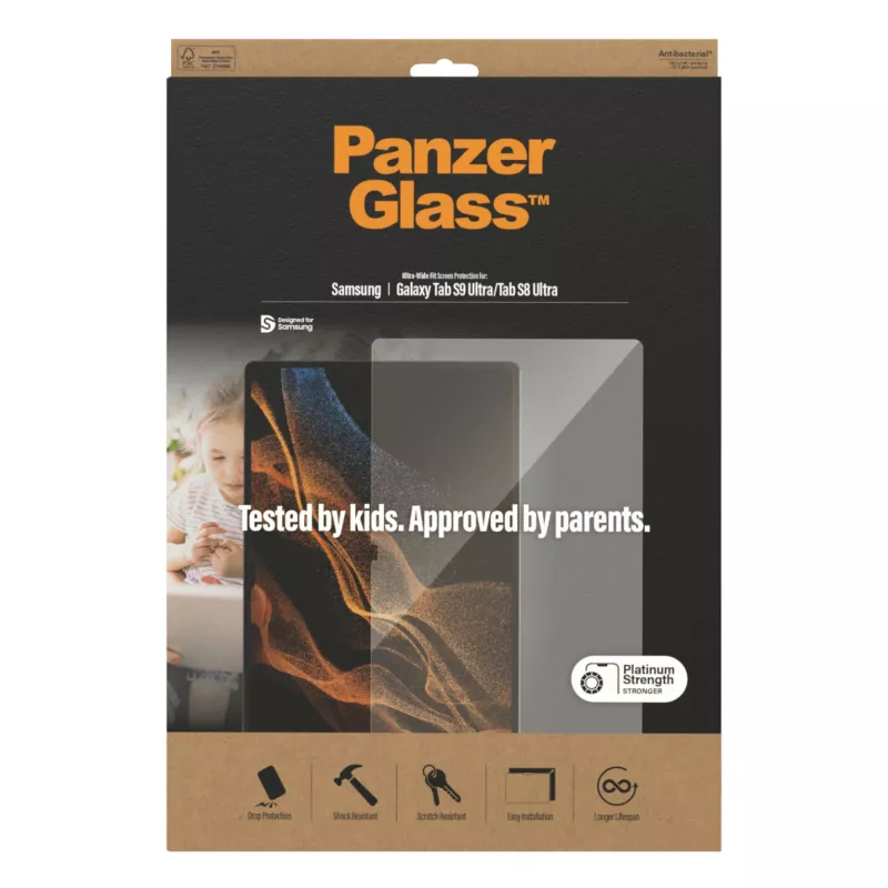 PanzerGlass ® Ochrona ekranu Samsung Galaxy Tab S8 Ultra | S9 Ultra | Ultra-Wide Fit
