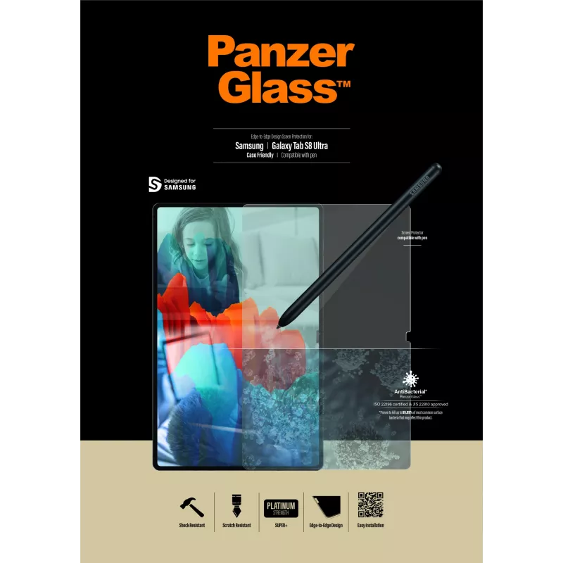 PanzerGlass ® Ochrona ekranu Samsung Galaxy Tab S8 Ultra | S9 Ultra | Ultra-Wide Fit