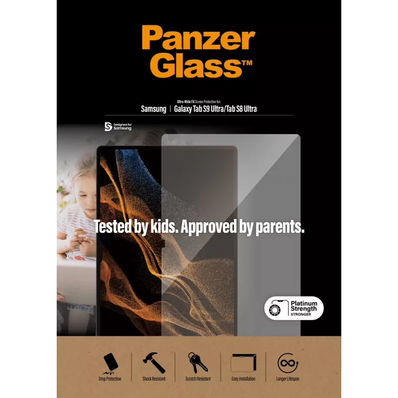 PanzerGlass ® Ochrona ekranu Samsung Galaxy Tab S8 Ultra | S9 Ultra | Ultra-Wide Fit