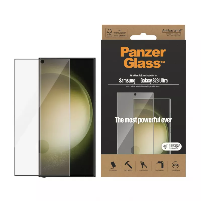Szkło ochronne PanzerGlass ® Samsung Galaxy S23 Ultra | Ultra-Wide Fit