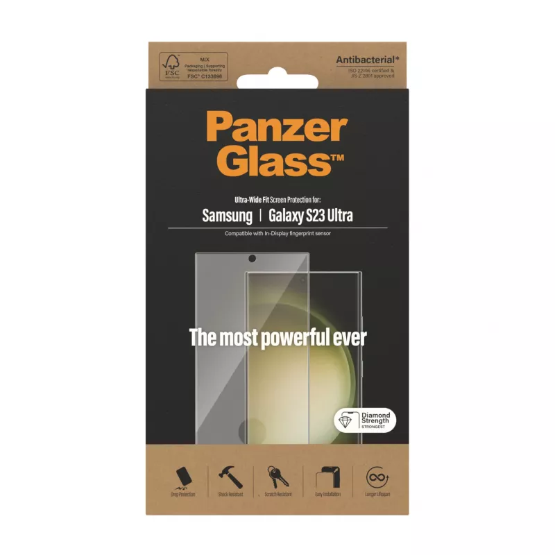Szkło ochronne PanzerGlass ® Samsung Galaxy S23 Ultra | Ultra-Wide Fit