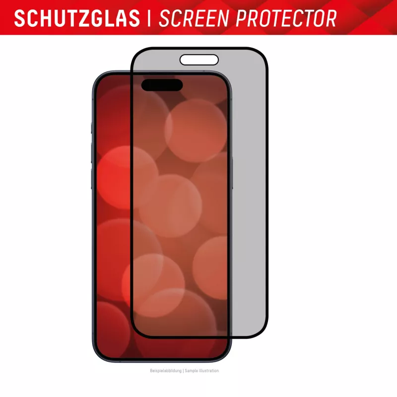 Displex Privacy Screen Protector (10H) do Apple iPhone 15/15 Pro, ramka montażowa Eco, filtr prywatności