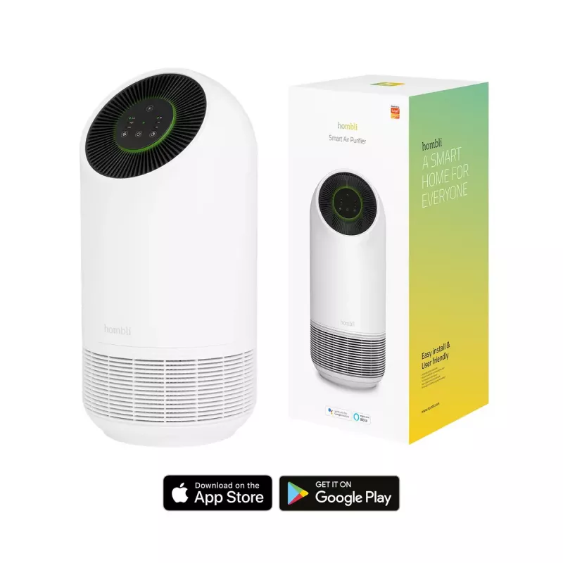 Oczyszczacz powietrza Hombli Smart Air Purifier by Avanca International BV, poziom hałasu 30 dB, dostępny w kolorze białym i czarnym