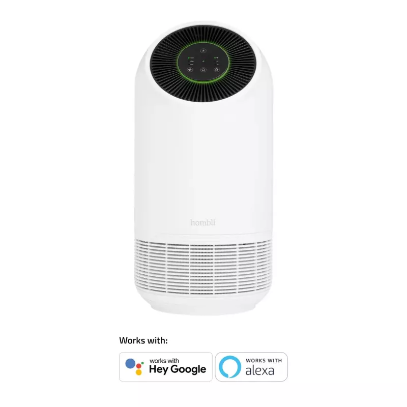 Oczyszczacz powietrza Hombli Smart Air Purifier by Avanca International BV, poziom hałasu 30 dB, dostępny w kolorze białym i czarnym