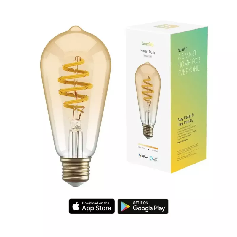 Inteligentna żarówka Hombli HBEB-0212 Wi‑Fi 5,5 W, złoty, klasa energetyczna A–G, Ø61×142 mm