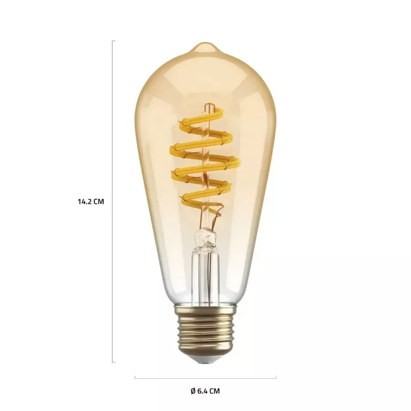 Inteligentna żarówka Hombli HBEB-0212 Wi‑Fi 5,5 W, złoty, klasa energetyczna A–G, Ø61×142 mm