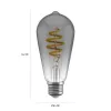 Inteligentna żarówka Avanca International BV Hombli HBEB-0211, Wi‑Fi, 5,5 W, szara, A19 (6,1×14,2 cm)