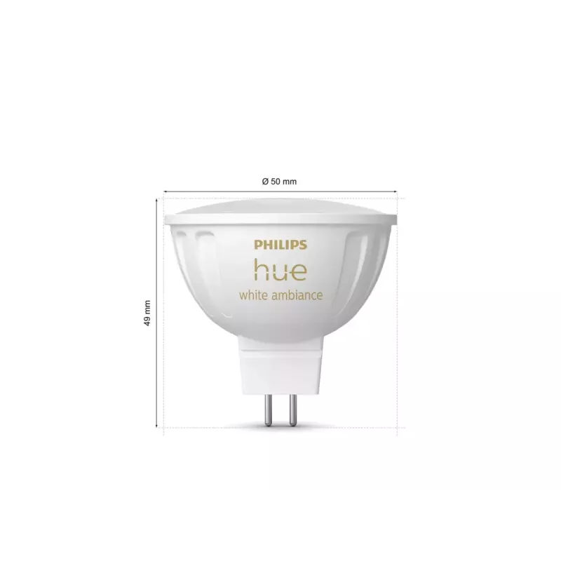 Inteligentny punkt świetlny Philips Hue biały ambience MR16, GU53, 5,1 W, Bluetooth/Zigbee