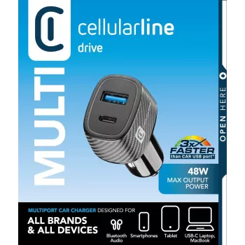 Ładowarka samochodowa Cellularline Multipower Ultra Universal z szybkim ładowaniem