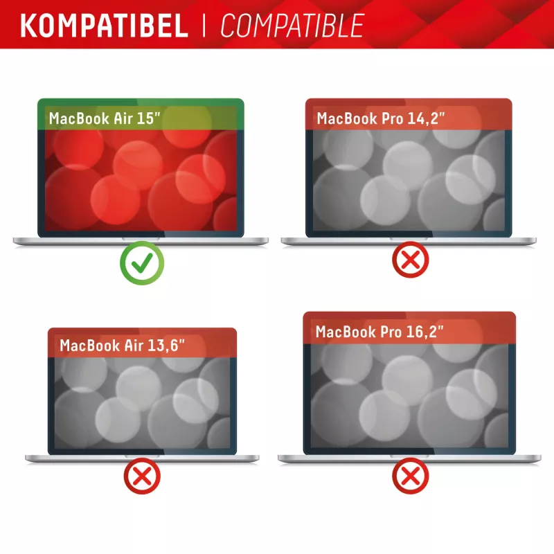 Displex PRIVACY SAFE magnetyczny dwukierunkowy filtr prywatyzujący do MacBook Air 15 cali Mat 5H