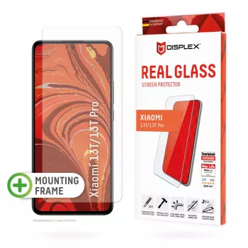Displex Szkło Ochronne (10H) do Xiaomi 13/13T Pro, Eko Rama Montażowa, odporne na zarysowania