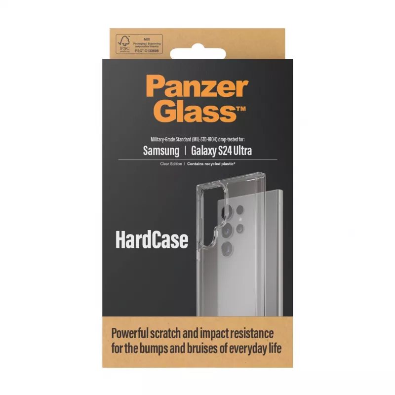 PanzerGlass ® HardCase Transparent Samsung Galaxy S24 Ultra, pokrowiec, Samsung, Samsung - Galaxy S24 Ultra, transparentny