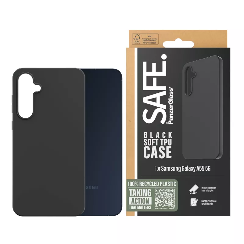 PanzerGlass SAFE. by ® TPU etui Samsung Galaxy A55 5G | Czarny