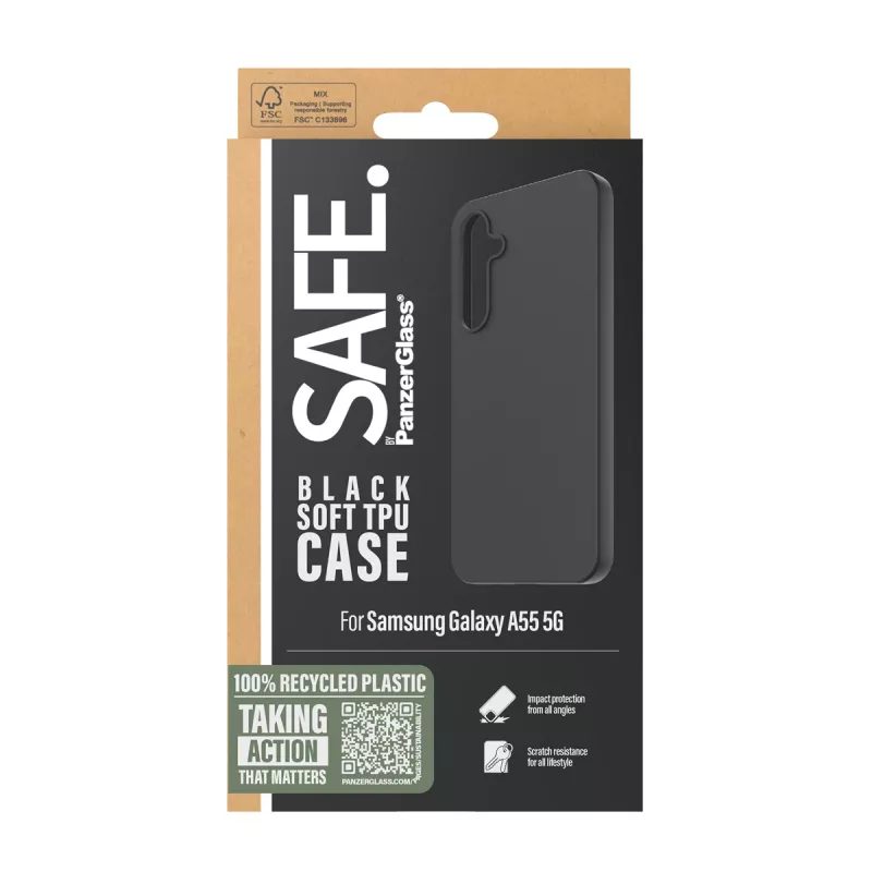 PanzerGlass SAFE. by ® TPU etui Samsung Galaxy A55 5G | Czarny
