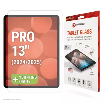 Displex Tablet Glass (9H) do Apple iPad Pro 13'' (2025/2024), Eco Ramka Montażowa, nietłukące, ultracienkie, niewidoczne