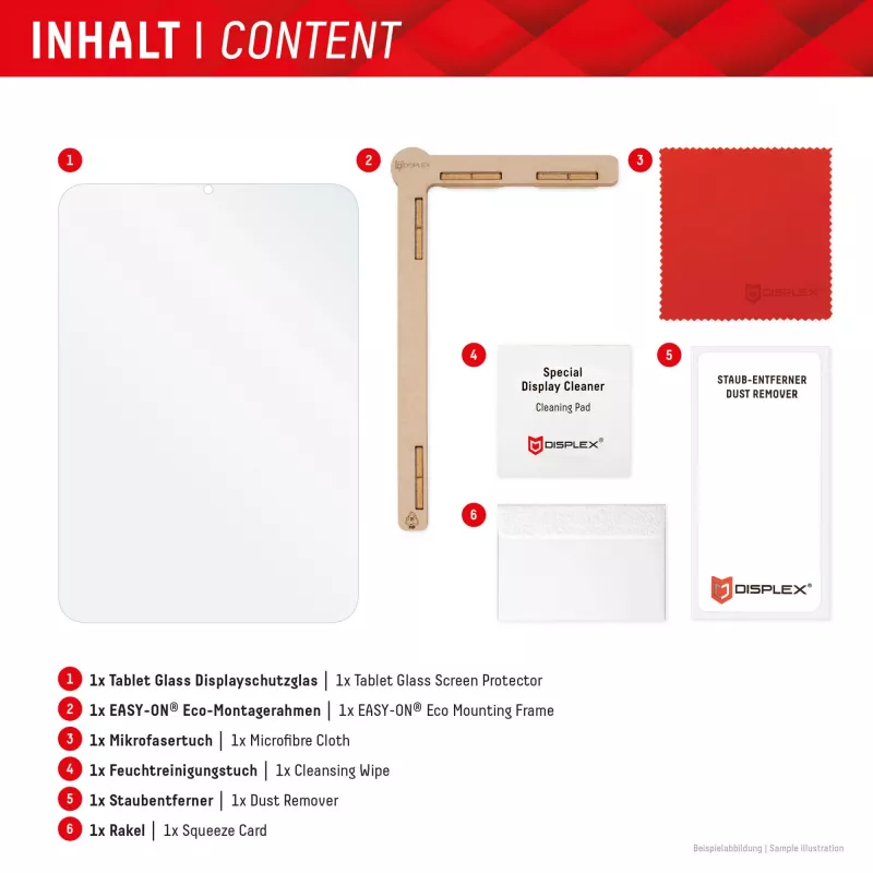 Displex Tablet Glass (9H) do Apple iPad Pro 13'' (2025/2024), Eco Ramka Montażowa, nietłukące, ultracienkie, niewidoczne