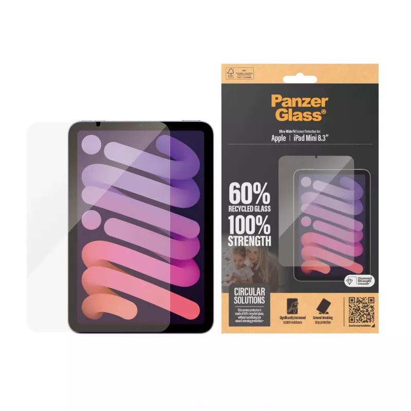 PanzerGlass ® Folia ochronna iPad Mini 8.3'' (2021, 2024) | Ultra-Wide Fit