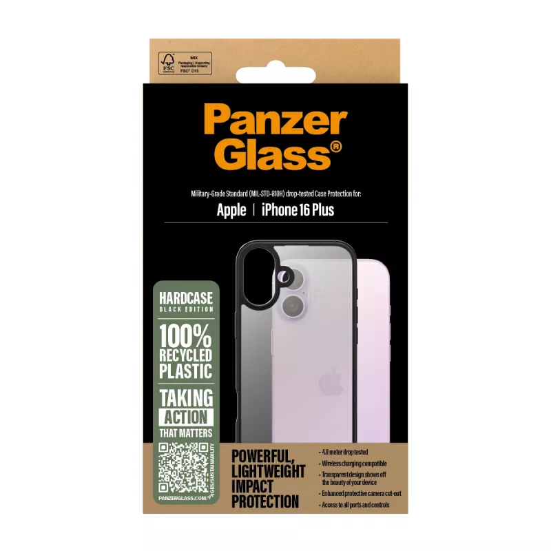 Cover PanzerGlass HardCase Czarny iPhone '24 6.7 inch Transparent