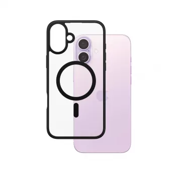 PanzerGlass ® HardCase Transparent w. Czarny MagSafe & Frame iPhone 16 Plus