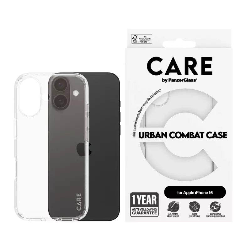 Etui PanzerGlass CARE by Flagship etui Transparent Urban Combat iPhone '24 6,1 inch