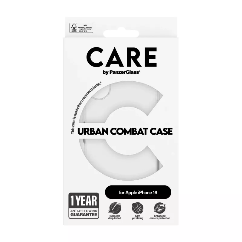 Etui PanzerGlass CARE by Flagship etui Transparent Urban Combat iPhone '24 6,1 inch