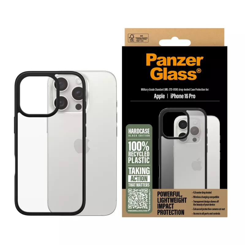 Cover PanzerGlass HardCase Transparent w. biały MagSafe iPhone 16 Plus