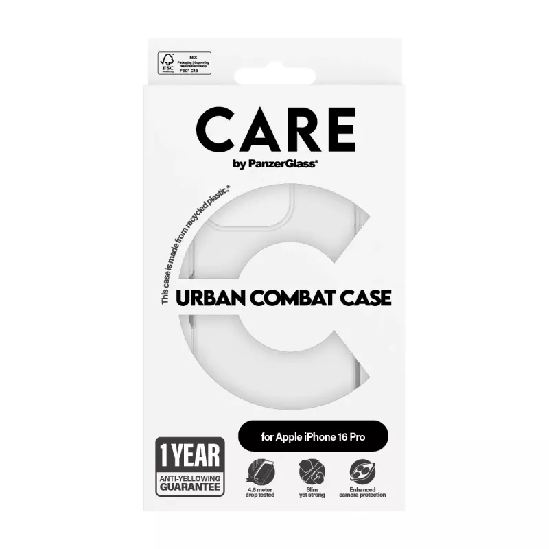 Etui PanzerGlass CARE by Flagship etui Transparent Urban Combat iPhone '24 6.3 cala Pro