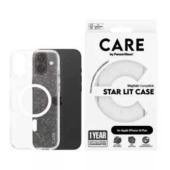 PanzerGlass CARE™ by ® Urban Combat Case Star Lit w. biały MagSafe iPhone 16 Plus