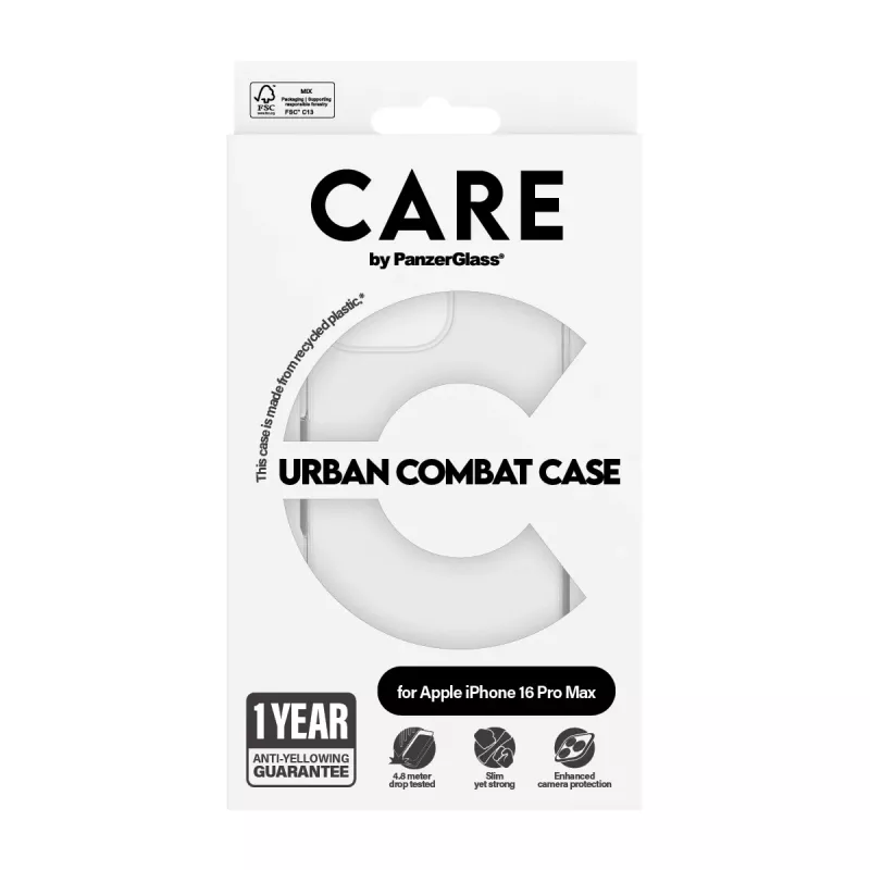 Okładka PanzerGlass CARE by ® Flagship etui Transparent Urban Combat iPhone '24 6.9 cala Pro