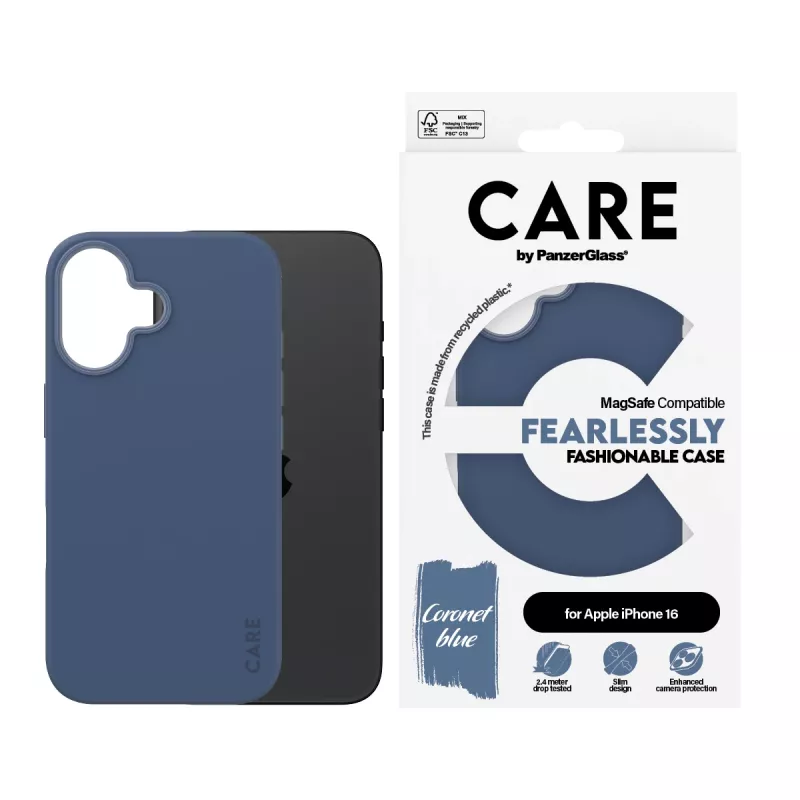 Cover PanzerGlass CARE by modne etui niebieski w. MagSafe iPhone 16