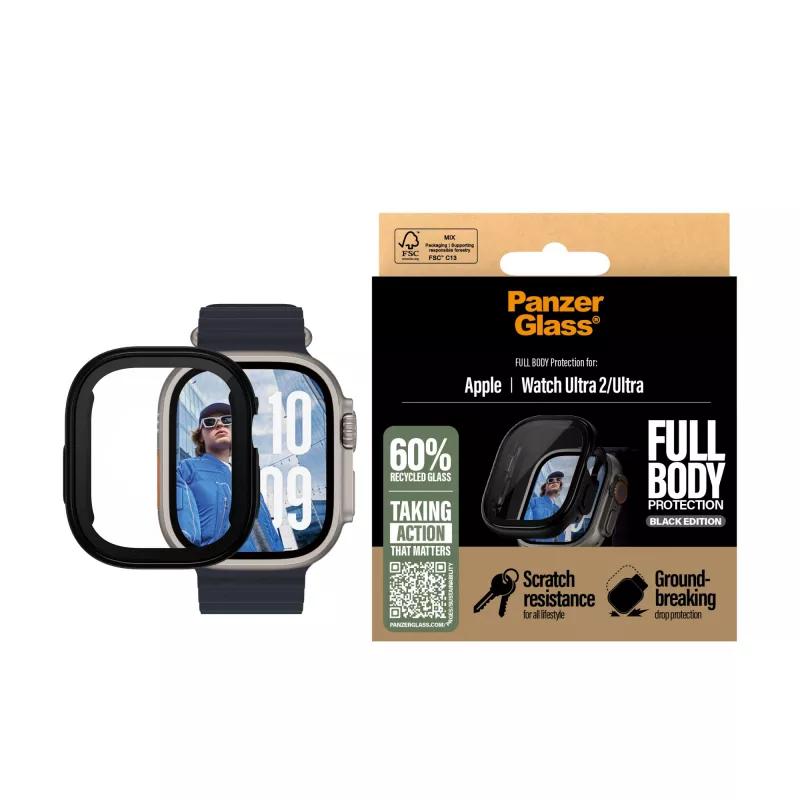 PanzerGlass® Etui Full Body Czarny Apple Watch Ultra 3 | Ultra 2 | Ultra | 49 mm
