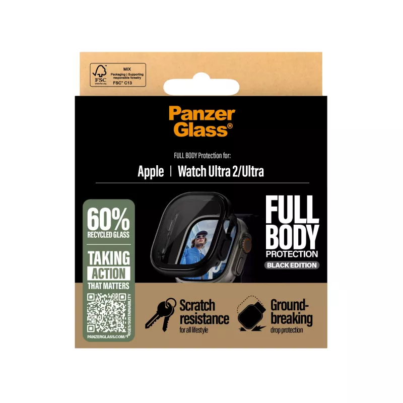 PanzerGlass® Etui Full Body Czarny Apple Watch Ultra 3 | Ultra 2 | Ultra | 49 mm