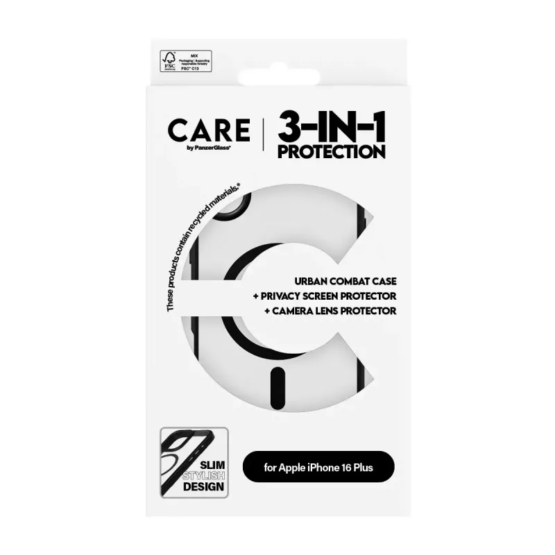PanzerGlass ® | CARE by ® Flagship 3-in-1 Privacy Bundle iPhone 16 Plus