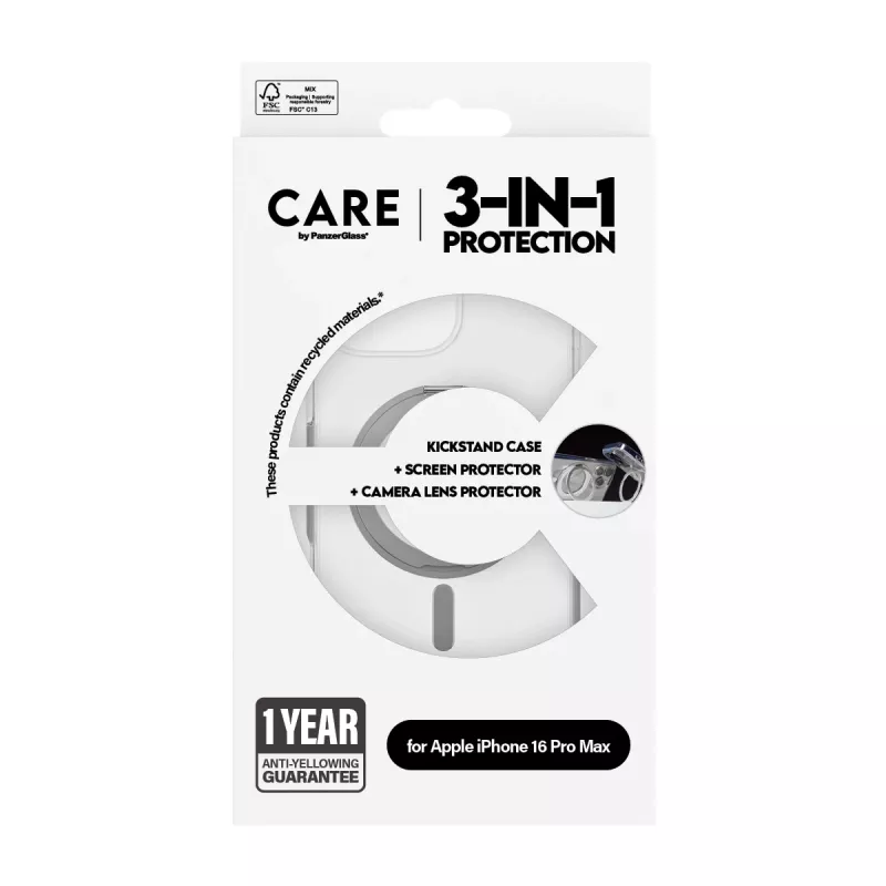 PanzerGlass CARE by ® Feature 3-in-1 Ceramic Bundle iPhone 16 Pro Max