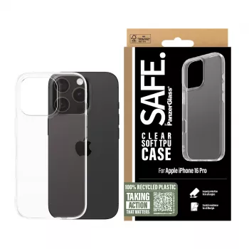PanzerGlass SAFE. by ® TPU etui Transparent iPhone 16 Pro
