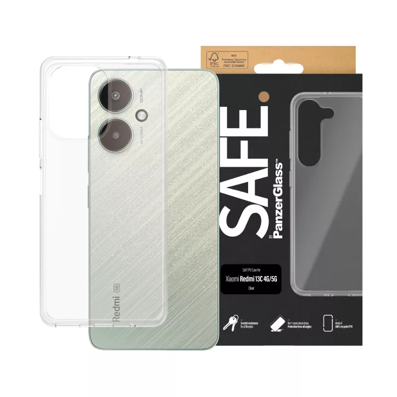 PanzerGlass SAFE. By ® etui TPU przezroczyste do Xiaomi Redmi 13C